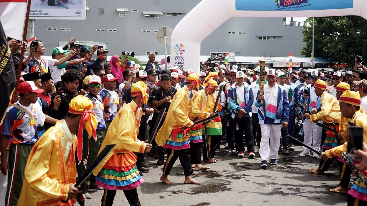 استقبال «تارناته» از ورود مشعل بازیهای پاراآسیایی جاکارتا 2018
