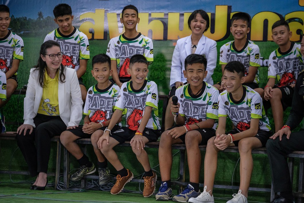 فوتبالیست های تایلندی محبوس در غار مهمان بوینس آیرس 2018